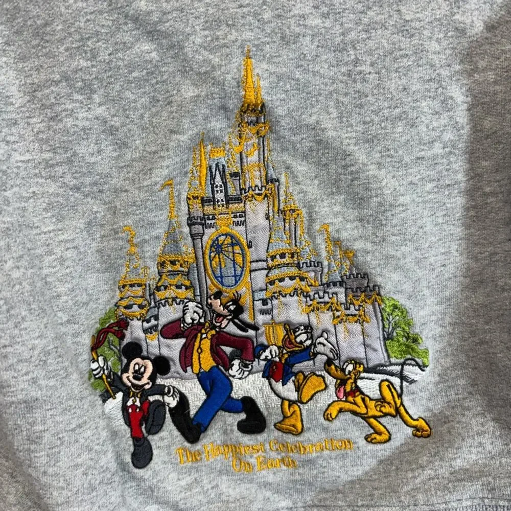 Vintage 90s Walt Disney World Kids THE HAPPIEST CELEBRATION ON EARTH Zip 24mons
